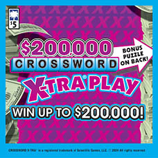 $200,000 Crossword X-Tra Play Scratch-Off Game Link