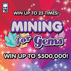 Mining for Gems ($10) Scratch-Off Game Link