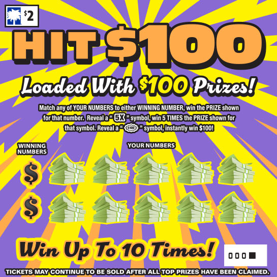 Hit $100 Scratch-Off Image