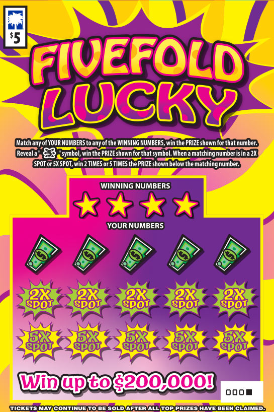 Fivefold Lucky Scratch-Off Game Image