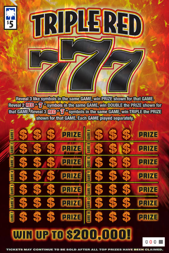 Triple Red 777 ($5) Scratch-Off Image